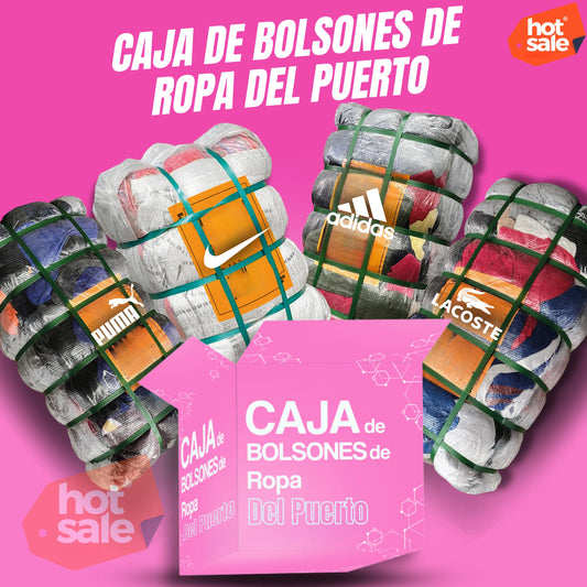 Caja de bolsones de ropa importada