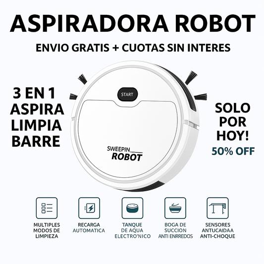 Aspiradora Robot 3 en 1 - 50% OFF ESTA SEMANA