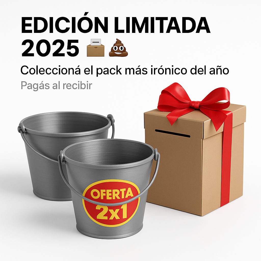 Combo Elecciones 2025: 2x1 Baldes + Urna de regalo 🗳️💩