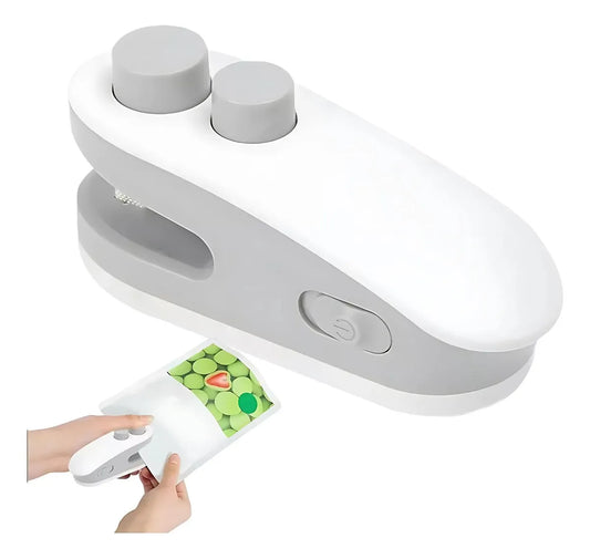 Sellador Bolsas Mini Recargable Cutter Portatil Cable Usb Color Blanco