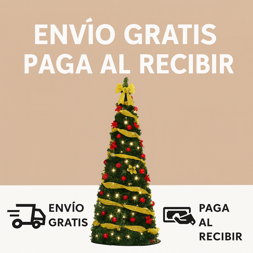 ARBOL DE NAVIDAD PLEGABLE 1.50MTS