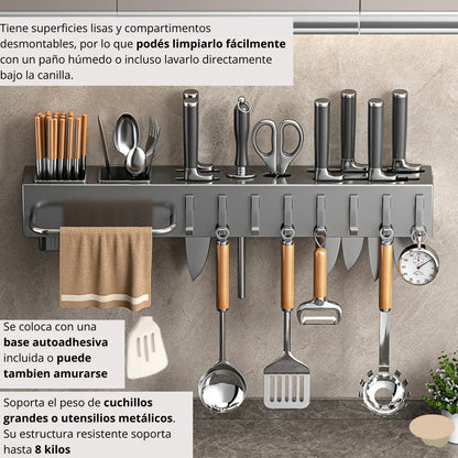 Organizador de Pared para Cuchillos y Cubiertos