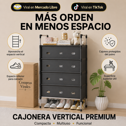 Zapatero Organizador Vertical Premium™ | 5 Niveles