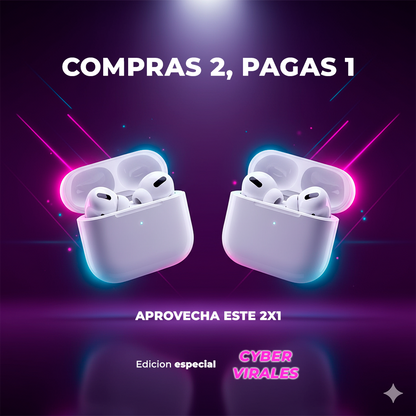 Promo 2x1 | AirPods PRO 2 AAA+ (Cancelación de ruido)