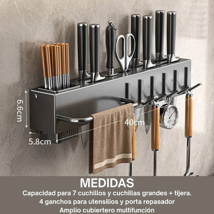 Organizador de Pared para Cuchillos y Cubiertos