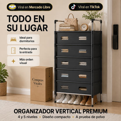 Zapatero Organizador Vertical Premium™ | 5 Niveles