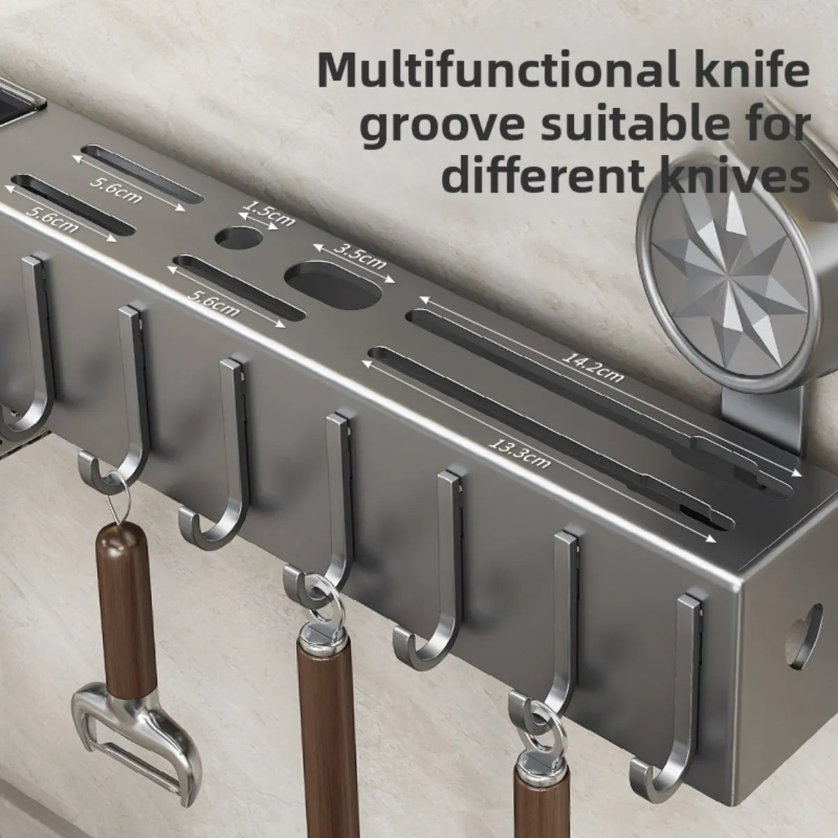 Organizador de Pared para Cuchillos y Cubiertos