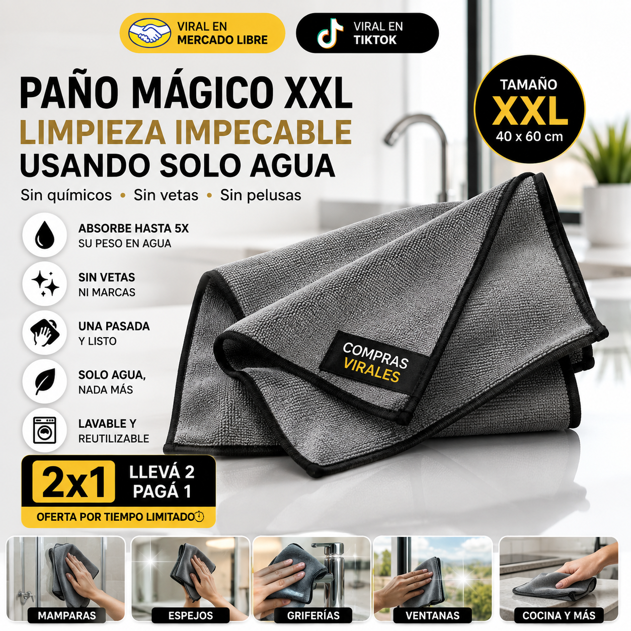 Toalla de Microfibra XXL Multifuncional