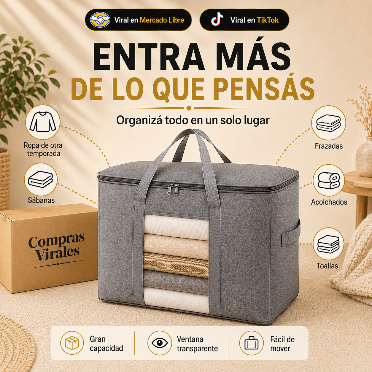 Organizador de ropa | Recupera la calma de ver tu casa limpia y ordenada