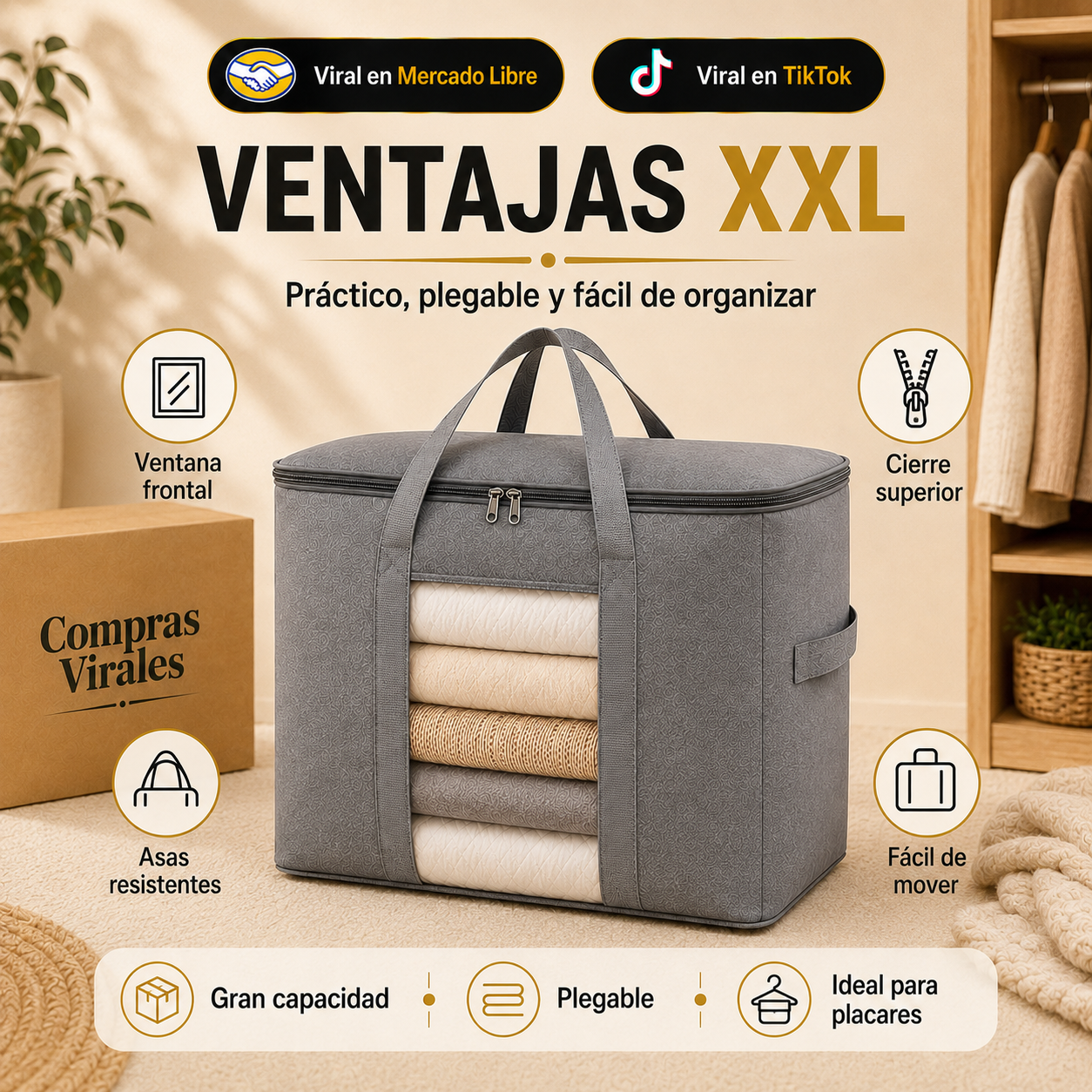 Organizador de ropa | Recupera la calma de ver tu casa limpia y ordenada