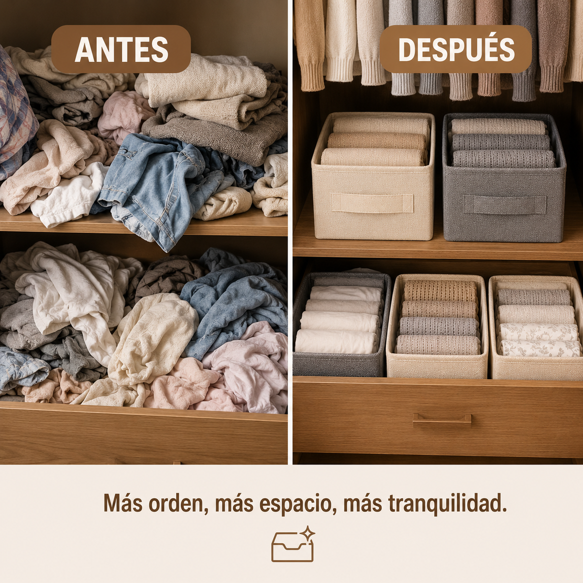 OFERTA SEMANAL | 3X1 Organizadores de Ropa Plegables