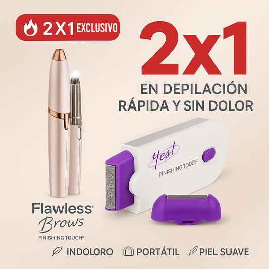 2x1 depiladora corporal + depiladora cejas