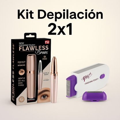 2x1 depiladora corporal + depiladora cejas