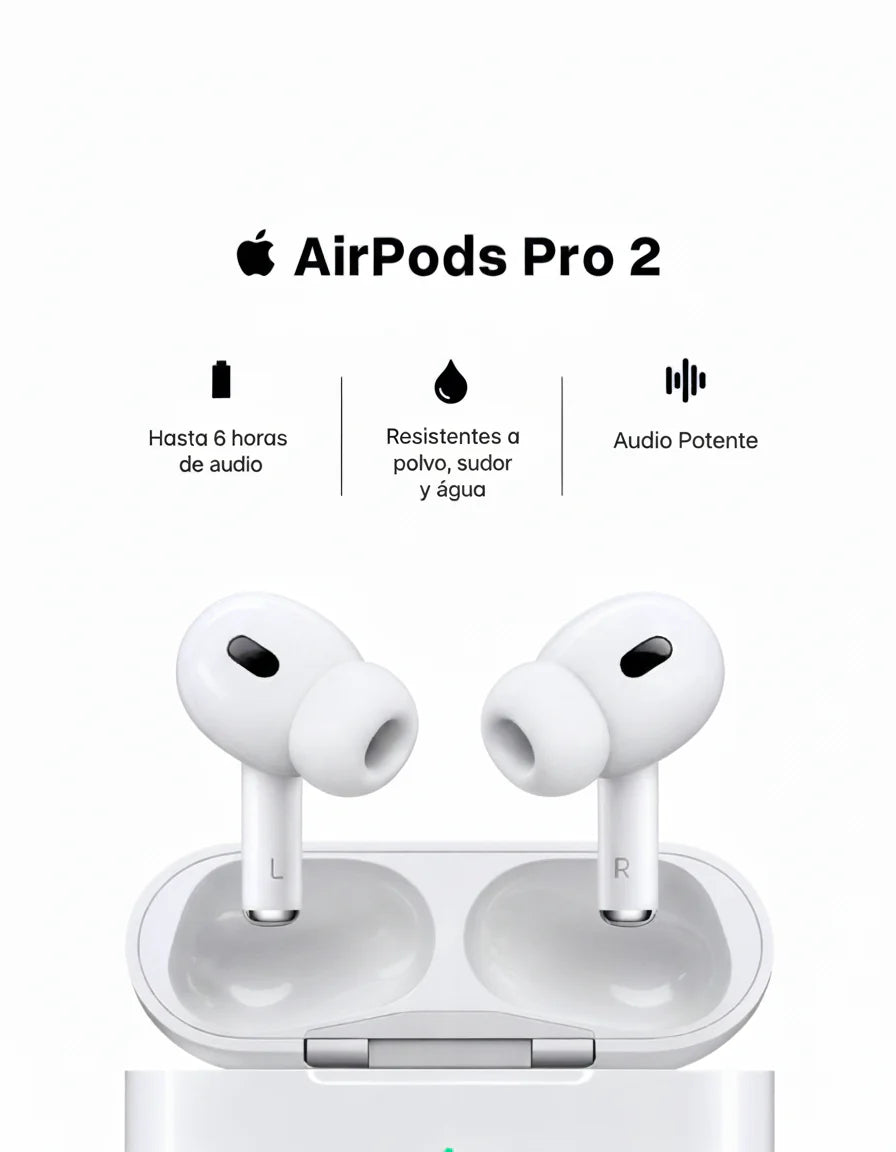 Promo 2x1 | AirPods PRO 2 AAA+ (Cancelación de ruido)