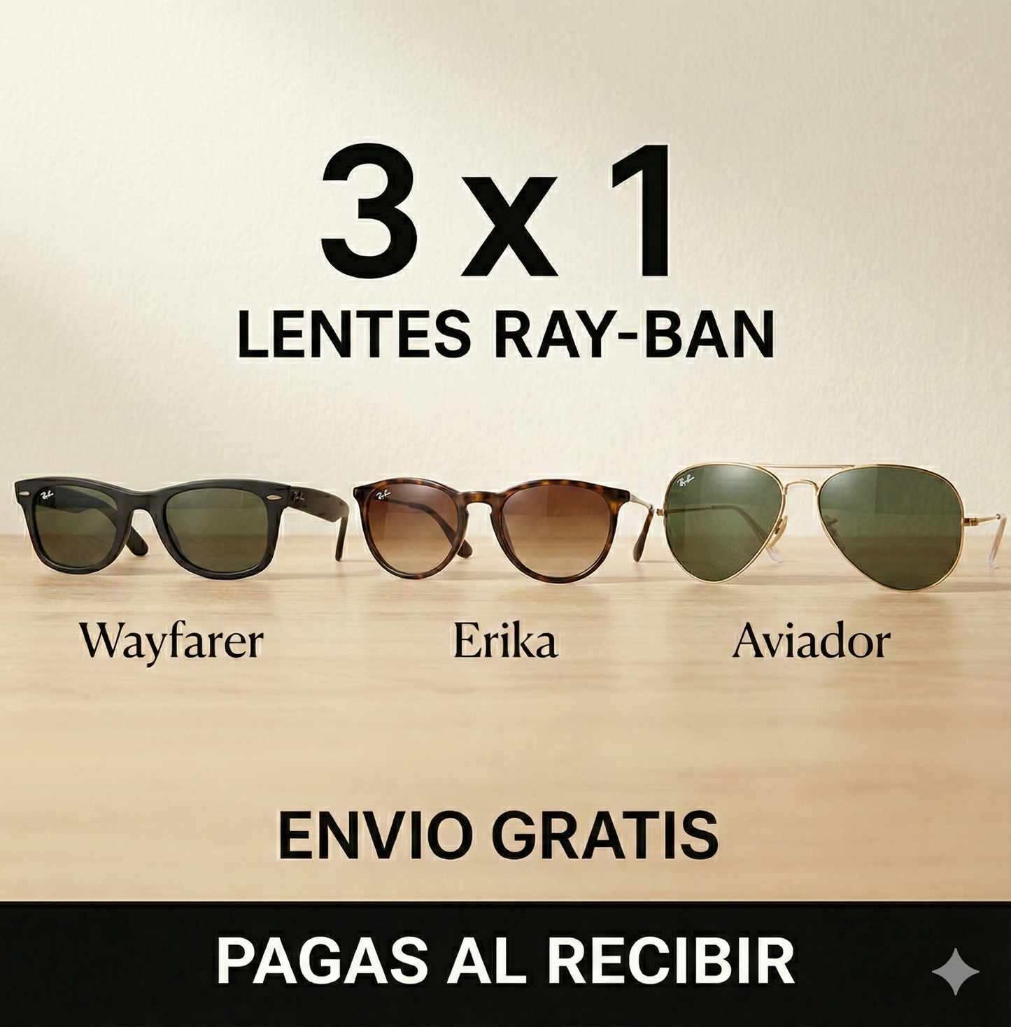 3X1 LENTES RAY-BAN