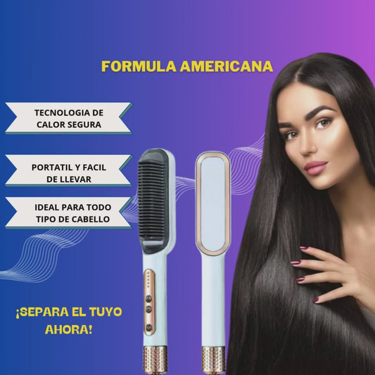 Liso y Brillante al Instante — Peine Alisador Premium Fórmula Americana